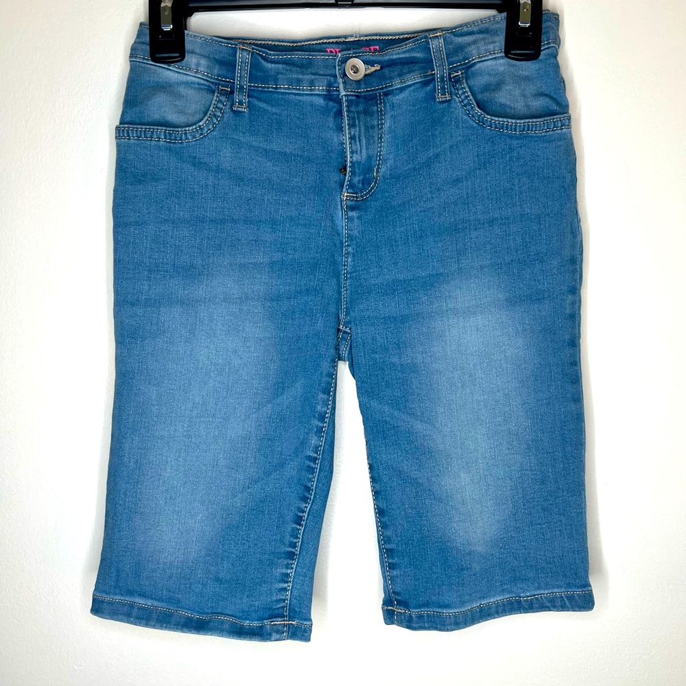 Girls Stretchy Denim Bermuda Shorts